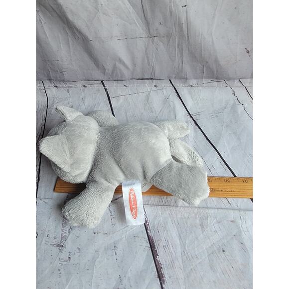 Melissa and Doug Gray Kitty Cat Plush Lovey Stuffed Animal Soft Laying Toy 9inch - Picture 7 of 7